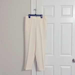 Alfred Dunner Cream Trousers Lightweight Casual